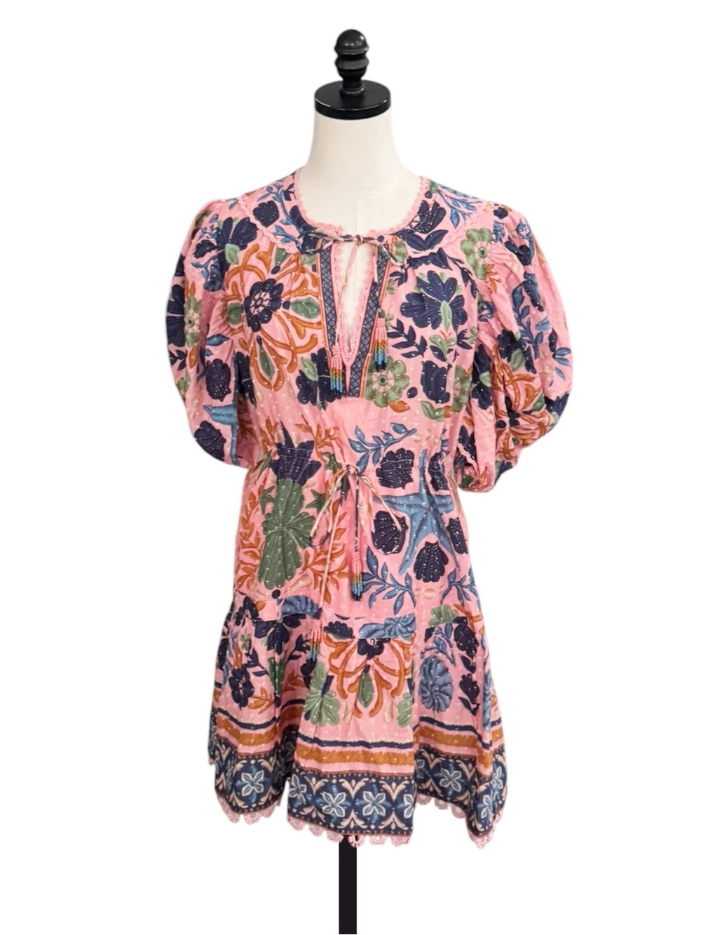 Farm Rio Seashell Tapestry Mini Dress | SMALL - Picture 3 of 12
